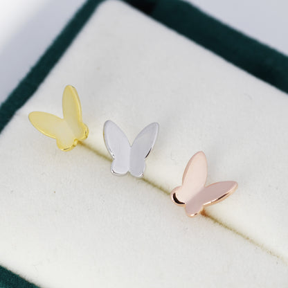 Sterling Silver Butterfly Stud Earrings,  Silver, Gold or Rose Gold,  Dainty Butterfly Earrings, Bridesmaid&#39;s Jewellery