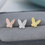 Sterling Silver Butterfly Stud Earrings, Silver, Gold or Rose Gold, Dainty Butterfly Earrings, Bridesmaid's Jewellery