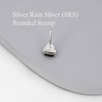 Genuine Swiss Blue Topaz Stud Earrings in Sterling Silver, 4mm Tiny Topaz Earrings, Trillion Cut Natural Swiss Blue Topaz Earrings