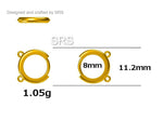 Double Chained Hoop Earrings in Sterling Silver – Silver, Gold or Rose Gold Huggie Hoops with Two Chains