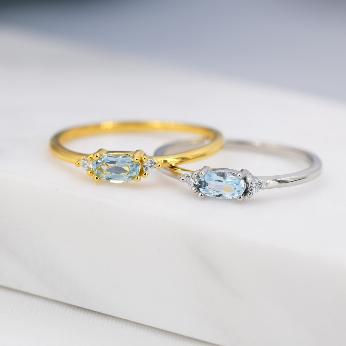 Swiss Blue Topaz Gemstone Ring