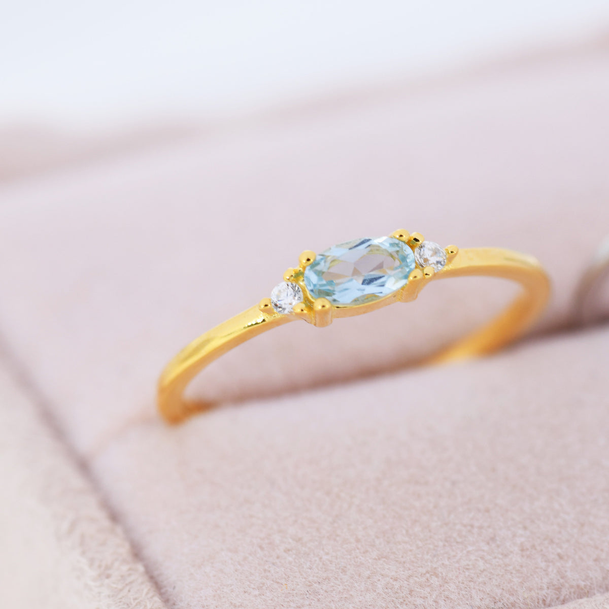 Swiss Blue Topaz Gemstone Ring
