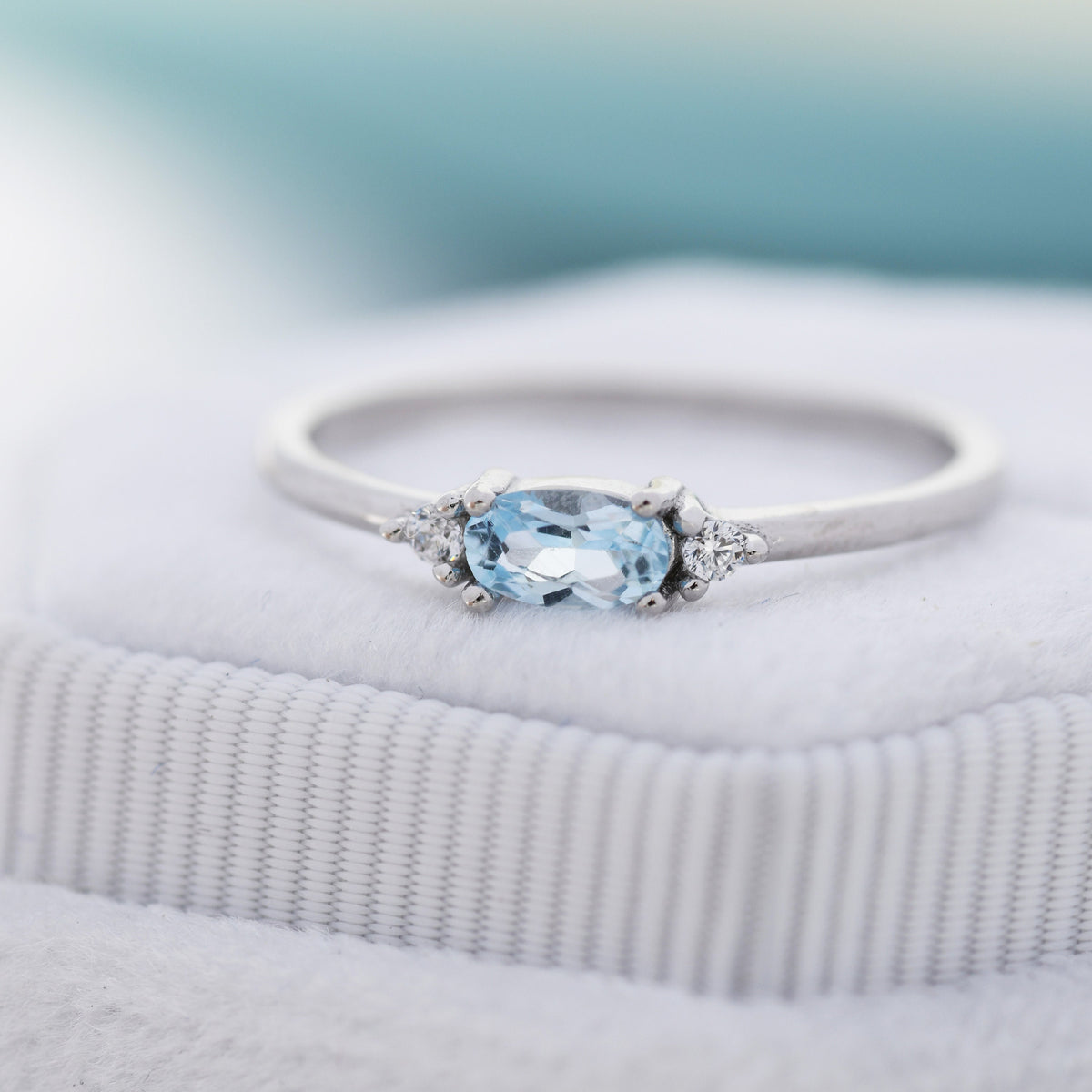 Swiss Blue Topaz Gemstone Ring