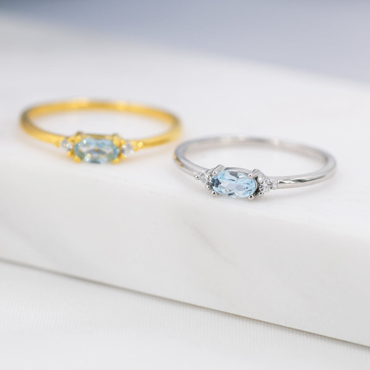 Swiss Blue Topaz Gemstone Ring