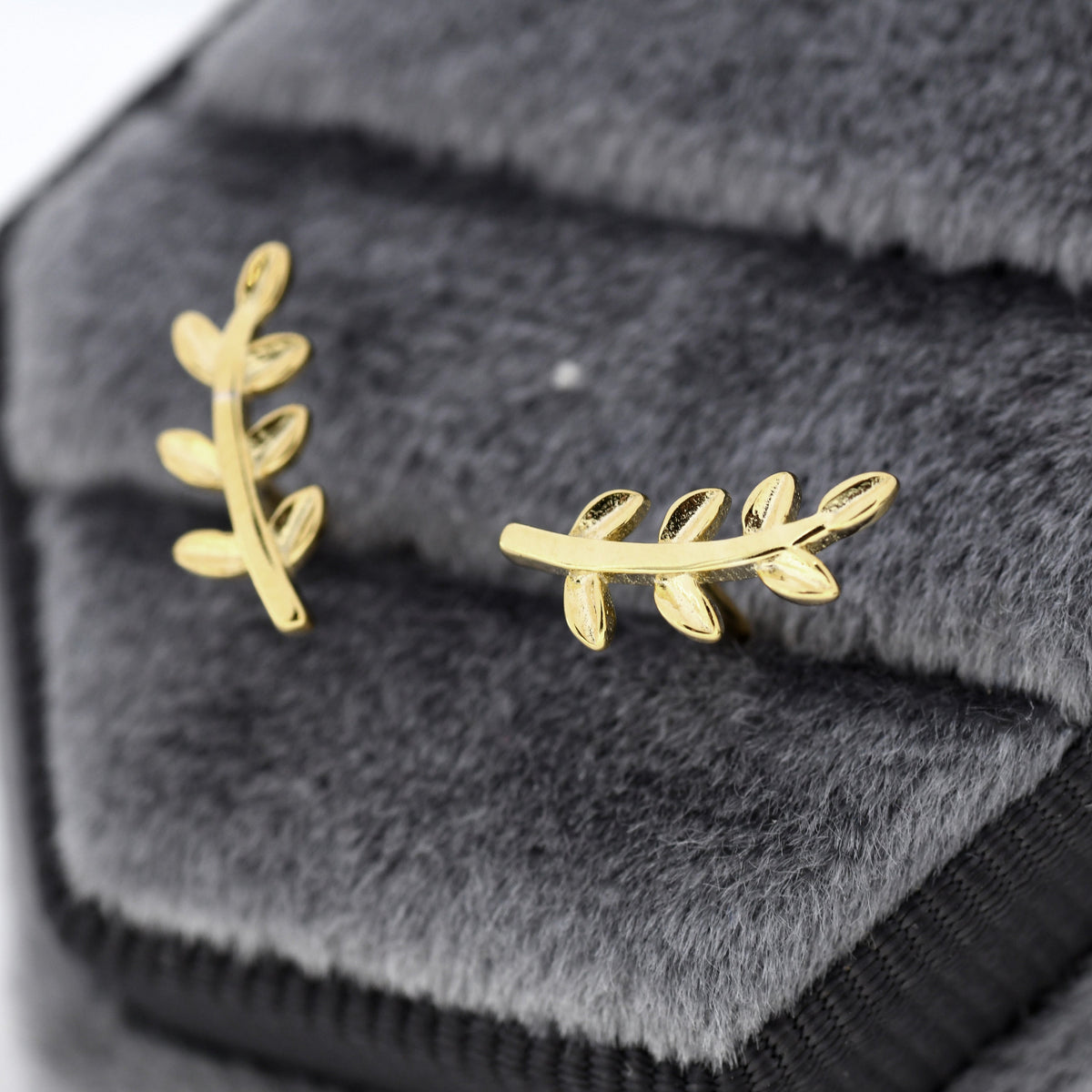Olive Branch Stud Earrings