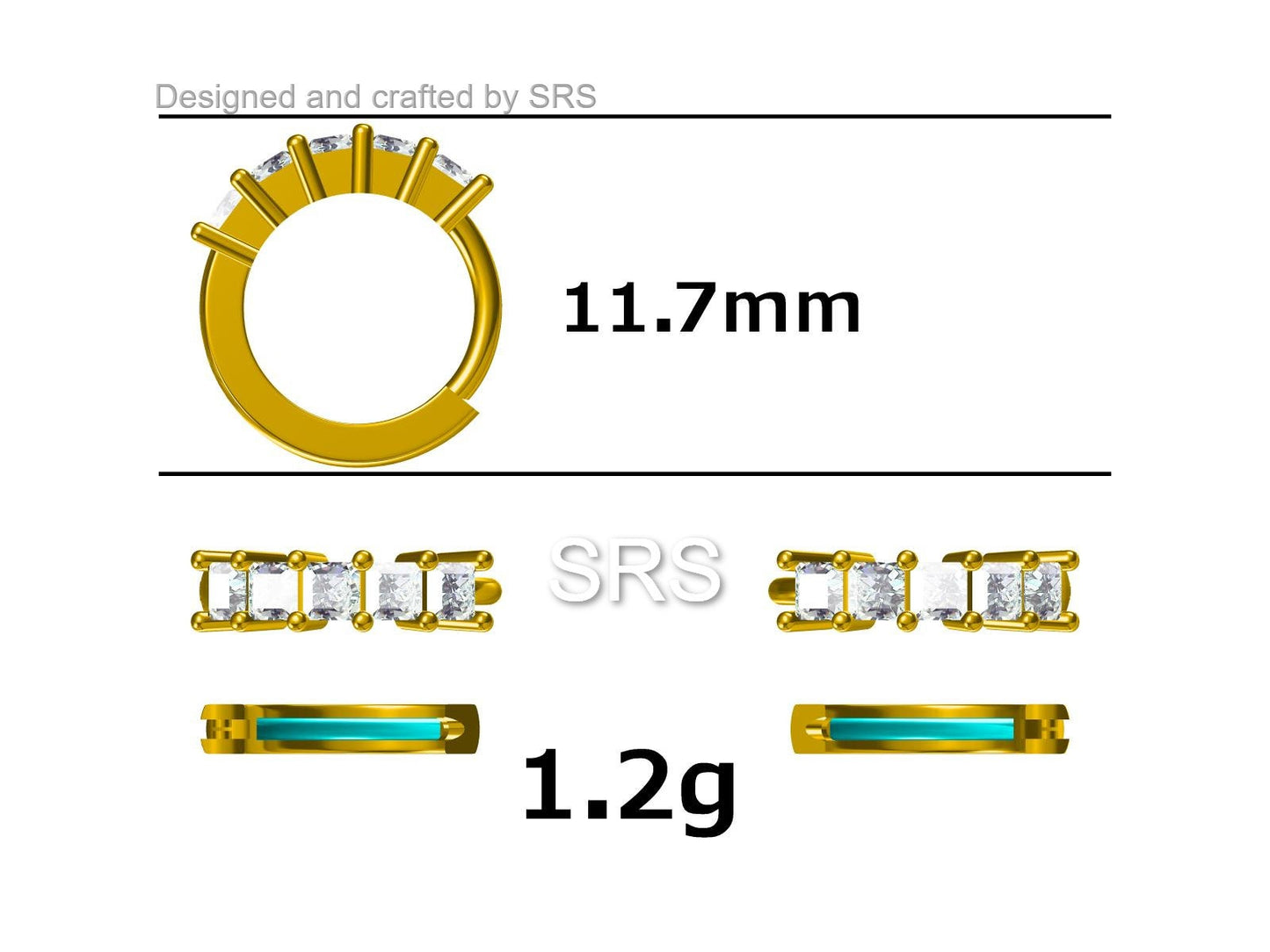 Princess Cut CZ Huggie Hoop in Sterling Silver, Silver or Gold, Minimalist Simple Hoop Earrings