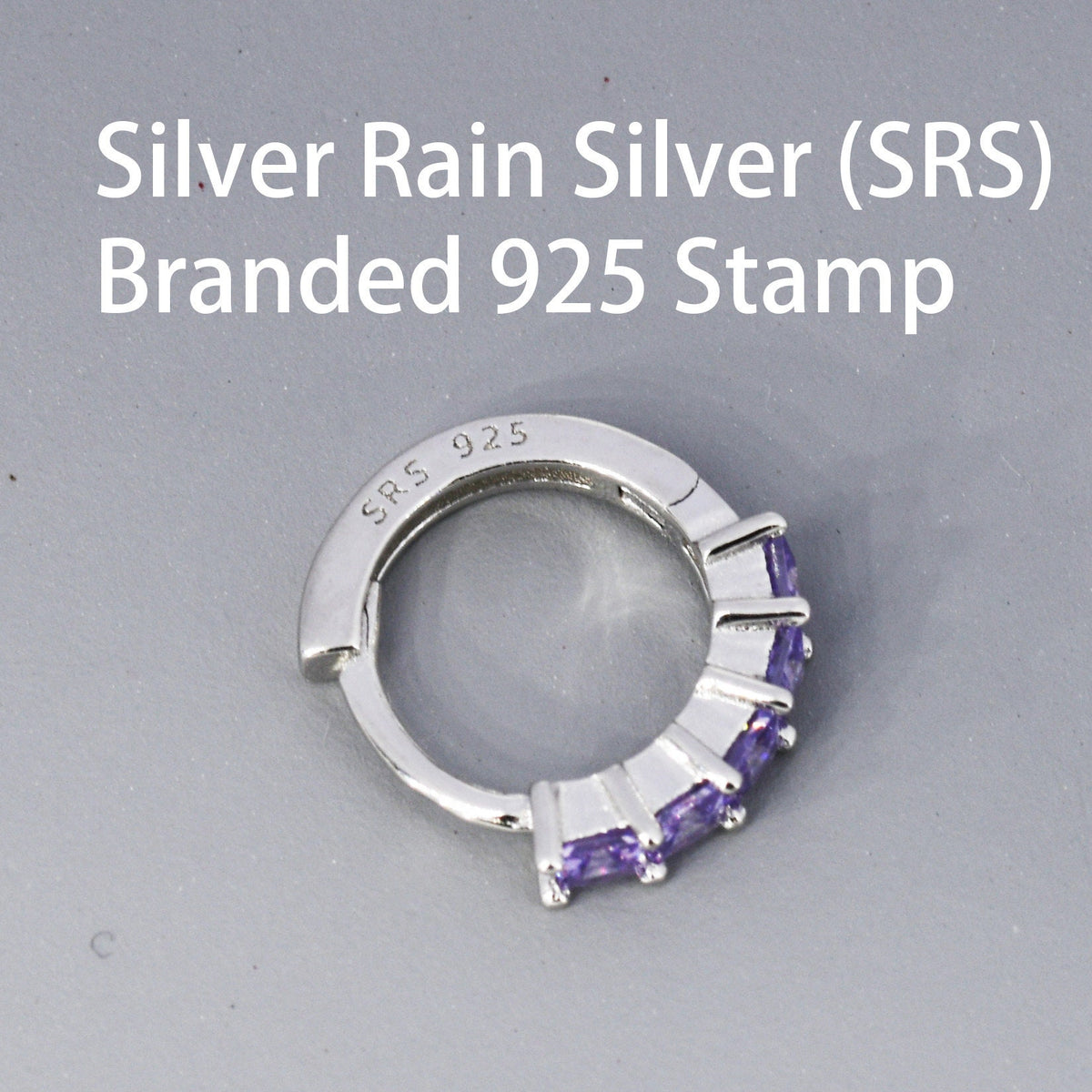 Sapphire Blue CZ Huggie Hoop in Sterling Silver, Silver or Gold, Minimalist Simple Hoop Earrings,