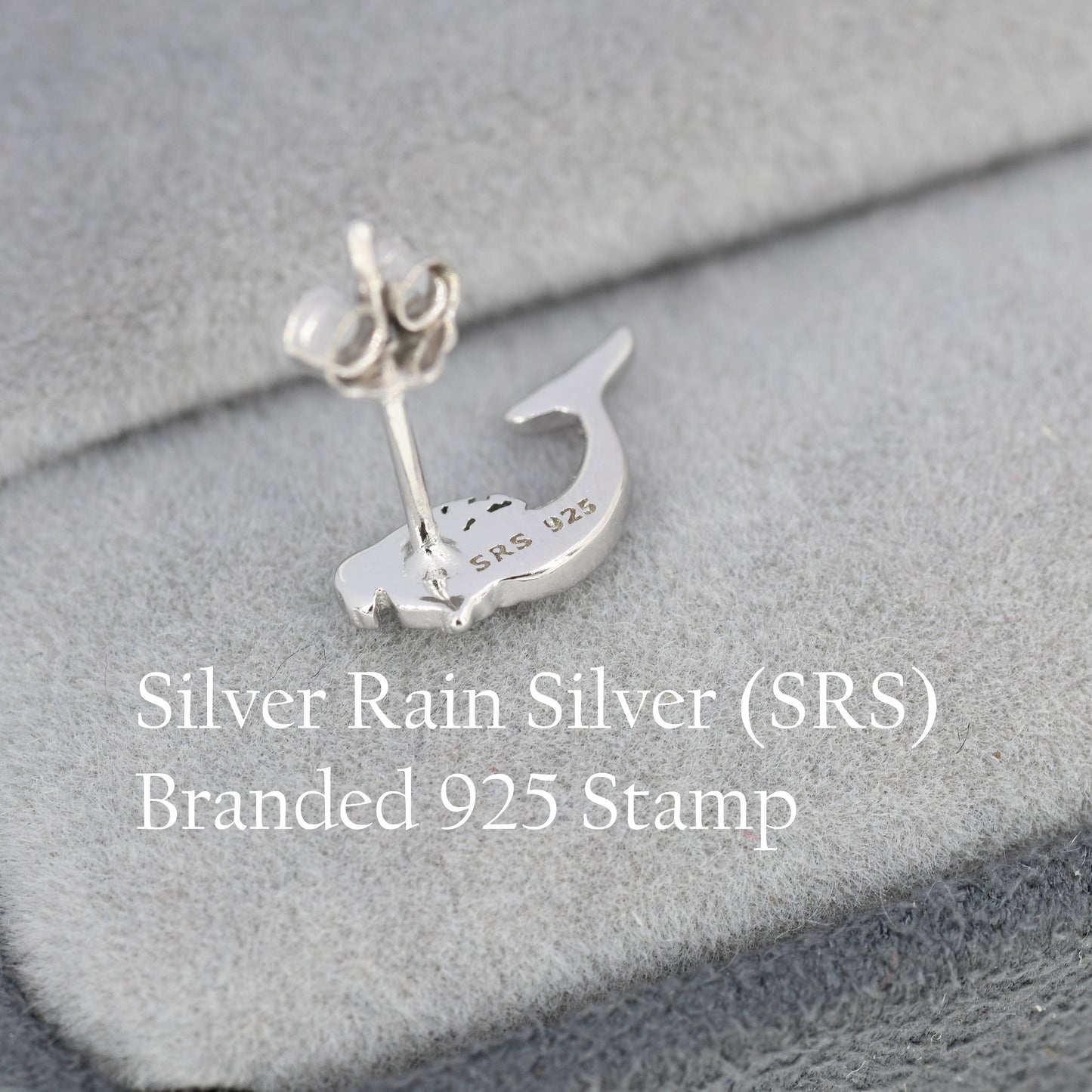 Mermaid Stud Earrings in Sterling Silver, Silver or Gold, Mermaid Fish Earrings, Fun and Dainty