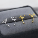 Dandelion Seed Stud Earrings in Sterling Silver, Silver or Gold, Make A Wish Earrings, Dandelion Earrings