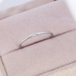 Single Baguette CZ Ring in Sterling Silver, Silver or Gold, Minimalist CZ Ring US 5 - 8