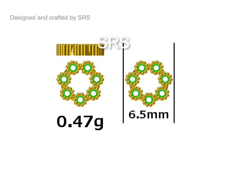 Sterling Silver Tiny CZ Circle Wreath Stud Earrings, Silver, Gold or Rose Gold, Tiny CZ Circle Earrings