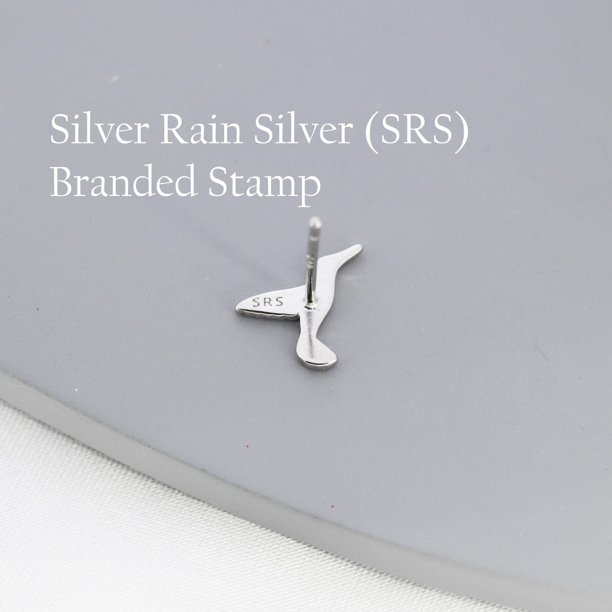 Hummingbird Stud Earrings in Sterling Silver, Silver or Gold, Flying Bird Earrings, Nature Inspired Animal Earrings