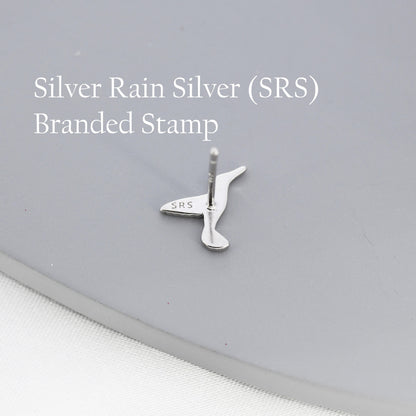Hummingbird Stud Earrings in Sterling Silver, Silver or Gold, Flying Bird Earrings, Tiny Bird Earrings, Nature Inspired Animal Earrings
