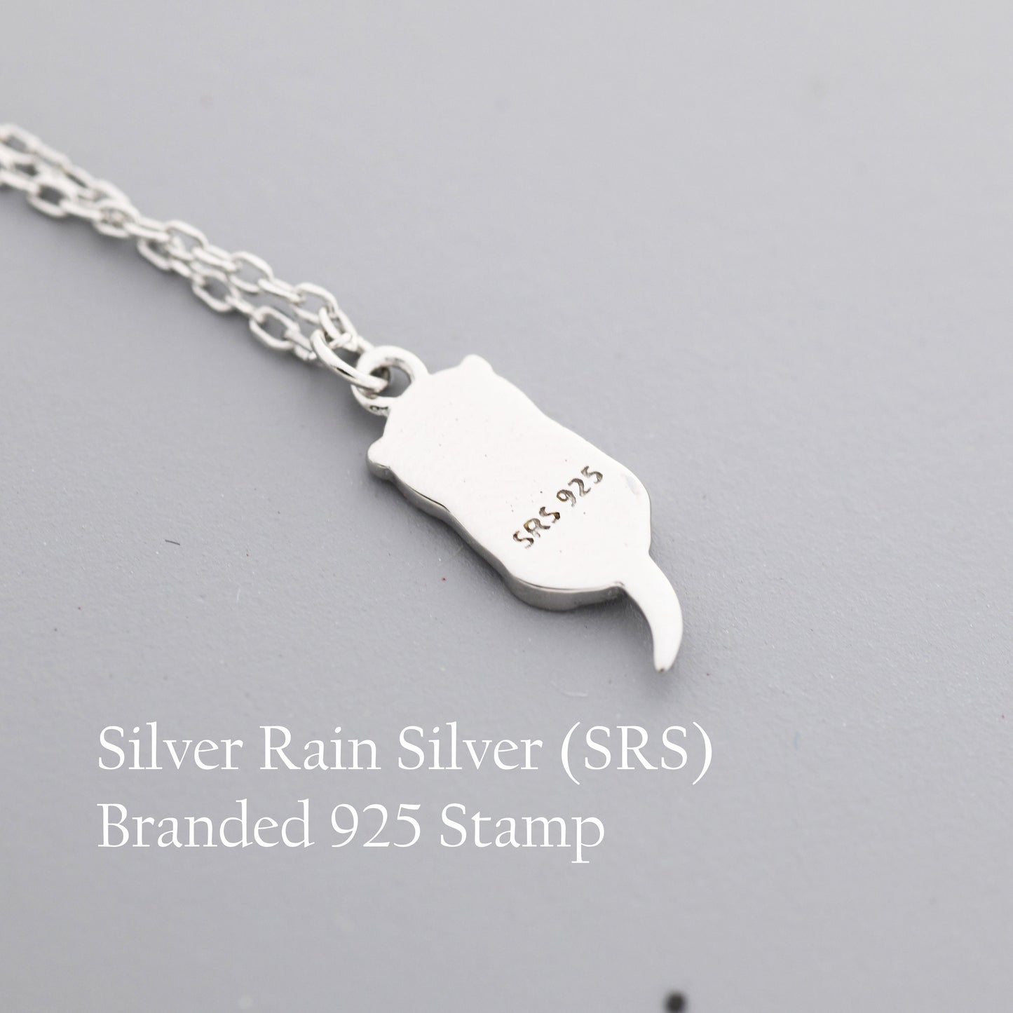 Otter Pendant Necklace in Sterling Silver, Cute Otter Necklace, Silver Otter Necklace