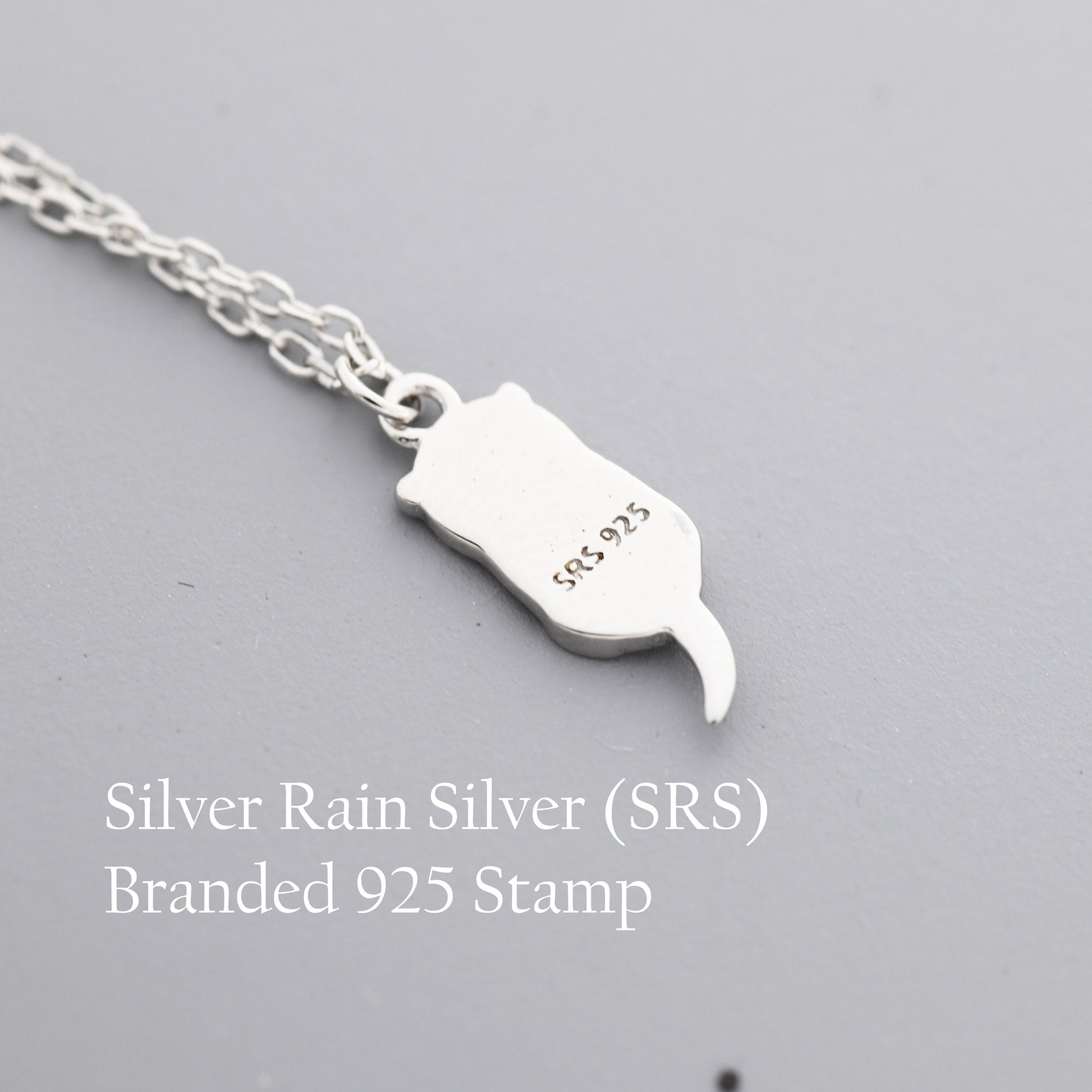 Otter Pendant Necklace in Sterling Silver, Cute Otter Necklace, Silver Otter Necklace