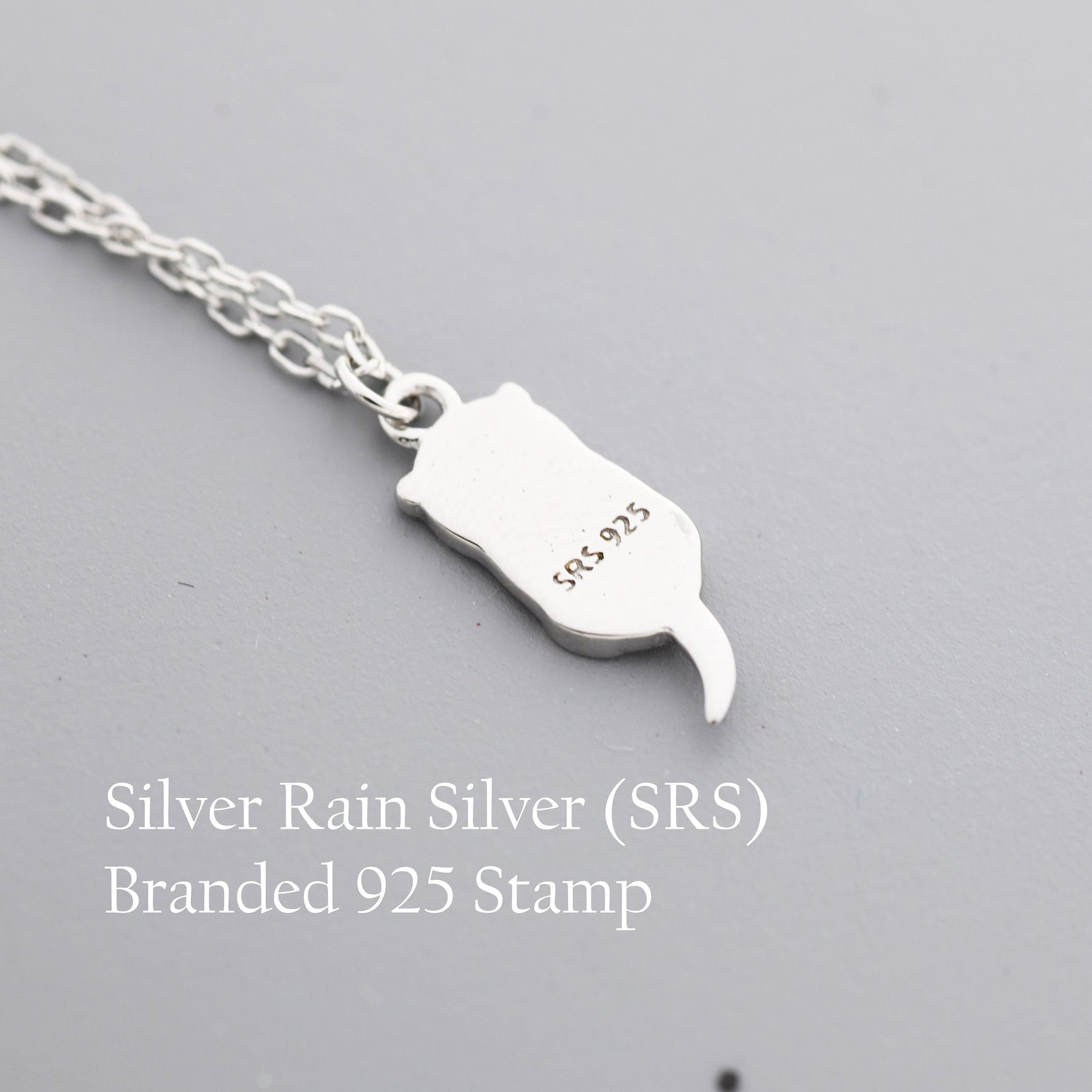 Otter Pendant Necklace in Sterling Silver, Cute Otter Necklace, Silver Otter Necklace, Woodland Animal Necklace