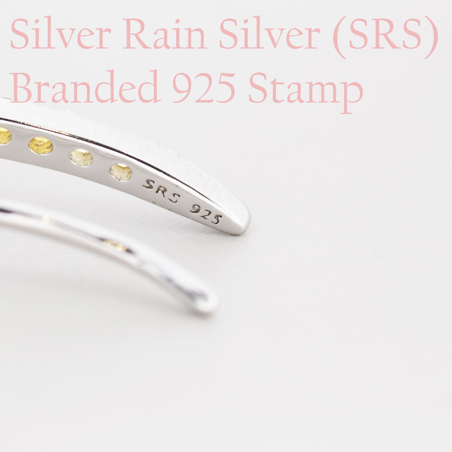 Ombre Amethyst Purple CZ Crawler Earrings in Sterling Silver, Silver or Gold, Gradient Colour Ear Crawlers, February Birthstone Ear Climbers