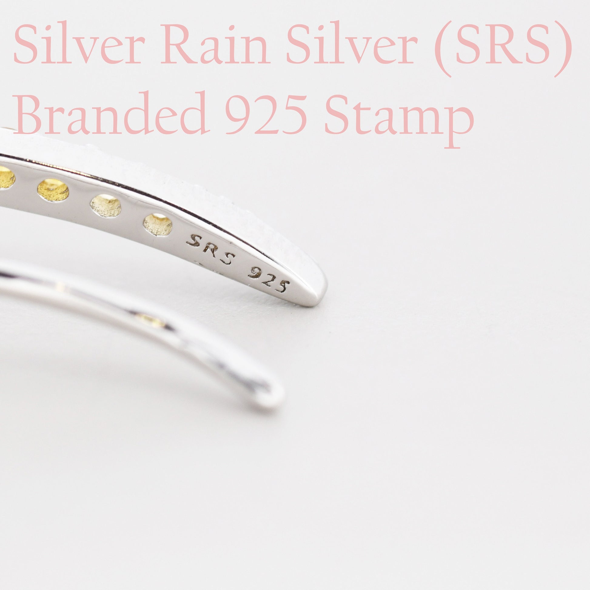 Ombre Ruby Pink CZ Crawler Earrings in Sterling Silver, Silver or Gold, Gradient Colour Ear Crawlers, July Birthstone Ear Climbers