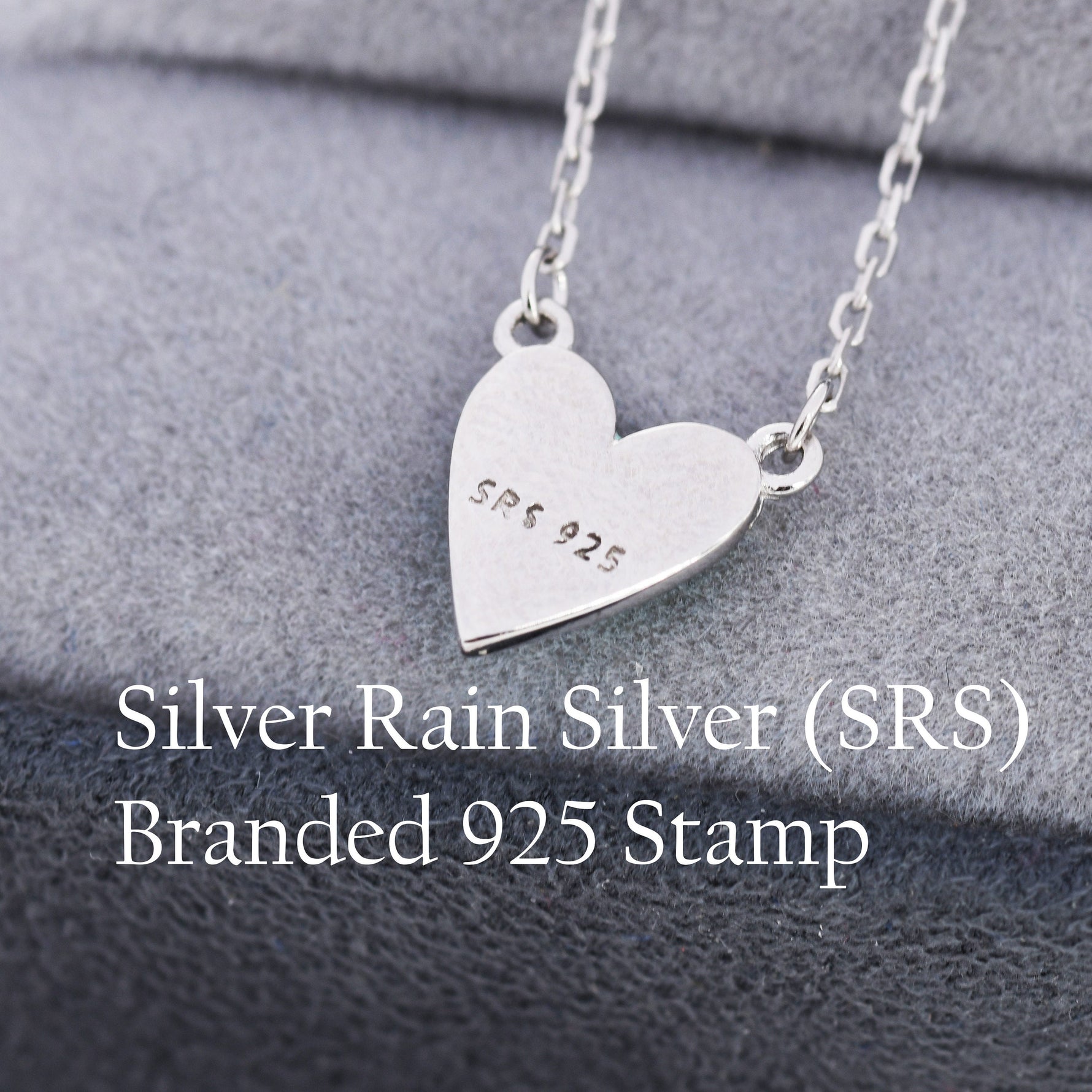 Pink Heart Pendant Necklace in Sterling Silver, Pink Heart Necklace, Dainty and Tiny