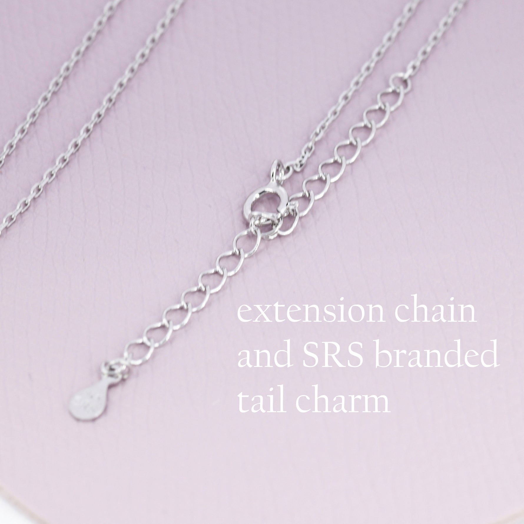 Pink Heart Pendant Necklace in Sterling Silver, Pink Heart Necklace, Dainty and Tiny