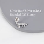 German Shepard Stud Earrings in Sterling Silver, Silver or Gold, Silver Dog Earrings, Silver German Shepard Dog Earrings