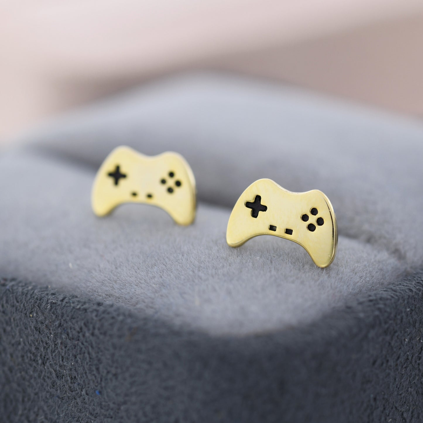 Game Console Stud Earrings in Sterling Silver, Silver or Gold, Gamer Earrings, Gamer Gift, Gaming Console Earrings