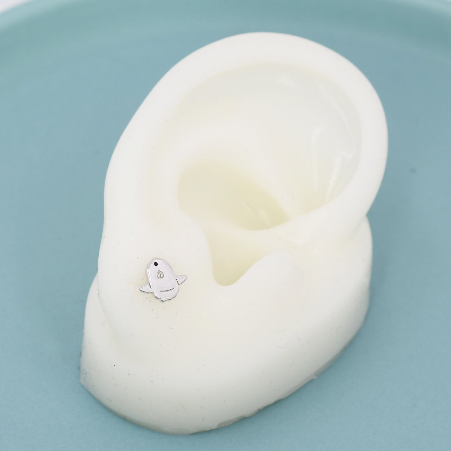 Ocean Sunfish Fish Stud Earrings in Sterling Silver, Cute Sun Fish Earrings, Mola Mola Earrings, Nature Inspired Animal Earrings