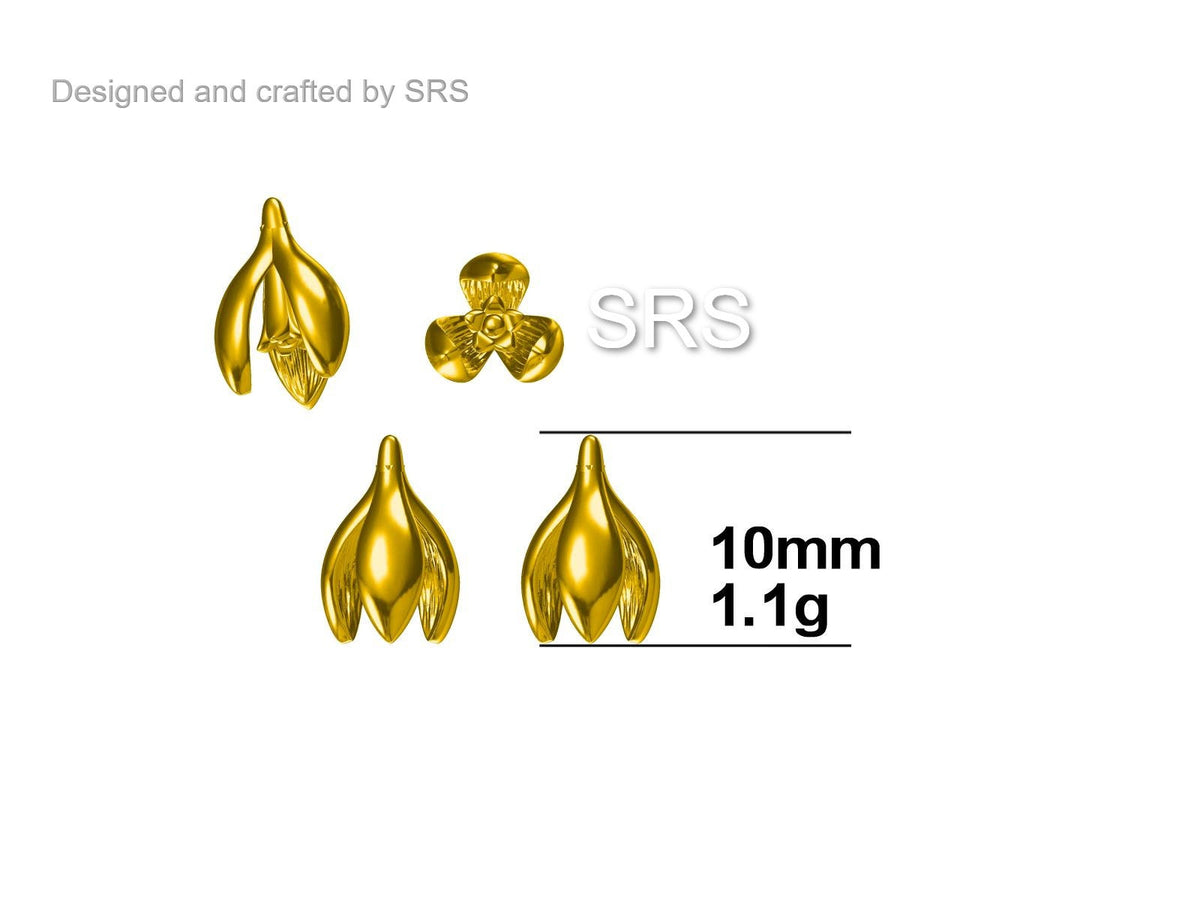 Sterling Silver Snowdrop Flower Drop Earrings