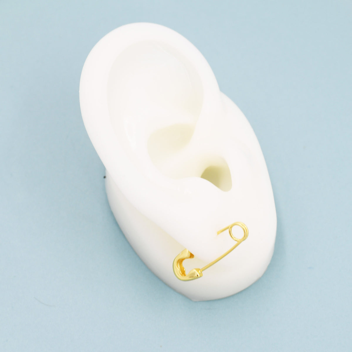 Safety Pin Hoop Earrings in Sterling Silver, Available in 3 Sizes, Safety Pin Earrings, Silver or Gold