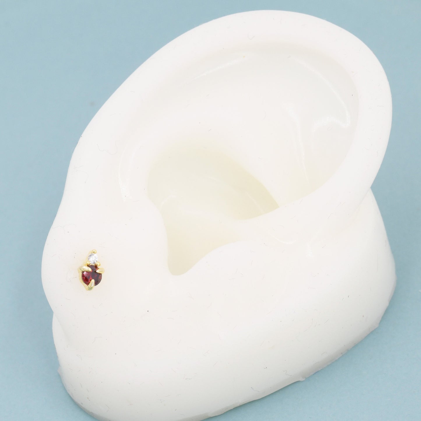 Sterling Silver Tourmaline Pink CZ Stud Earrings, 3mm October Birthstone CZ Earrings, Silver, Gold or Rose Gold, Stacking Earrings