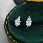 Sterling Silver Diamond CZ Stud Earrings, 3mm April Birthstone CZ Earrings, Silver, Gold or Rose Gold, Stacking Earrings