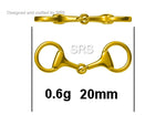 Snaffle Bit Bracelet in Sterling Silver, Silver or Gold, Horse Charm, Horse Gift, Horse Jewellery
