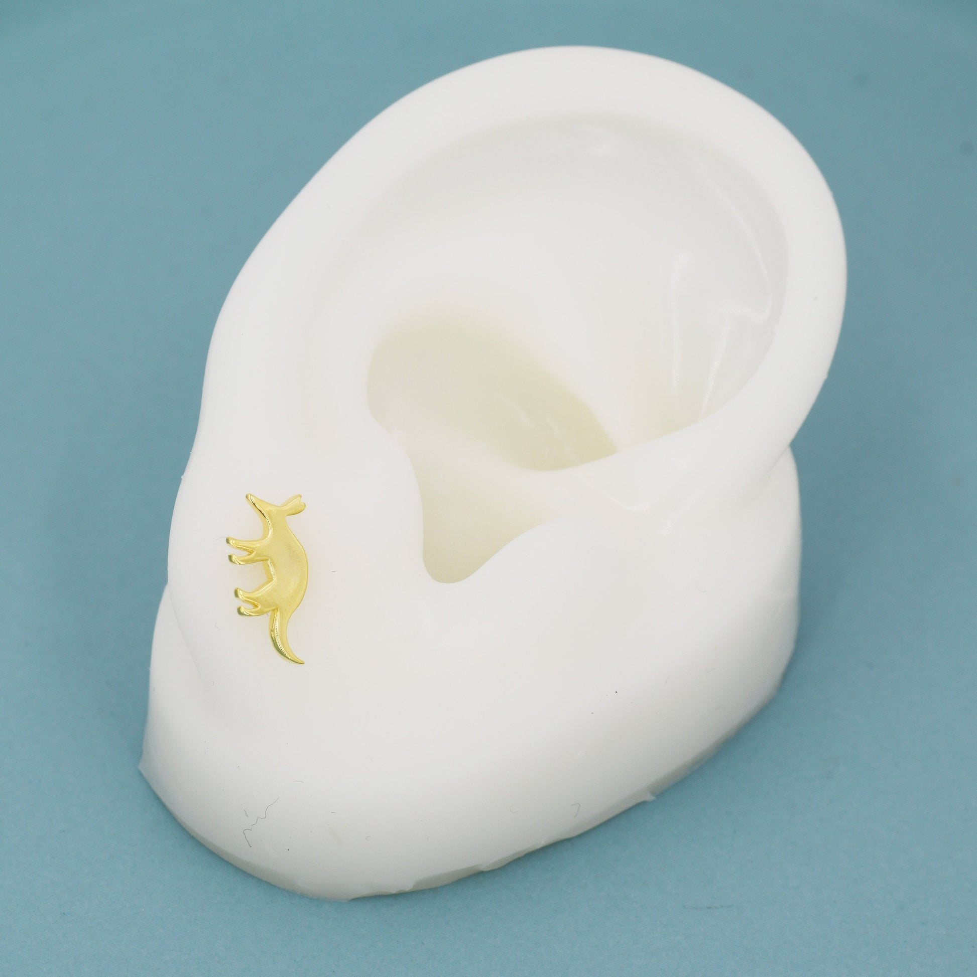 Aardvark Stud Earrings in Sterling Silver, Silver or Gold, Nature Inspired Animal Design