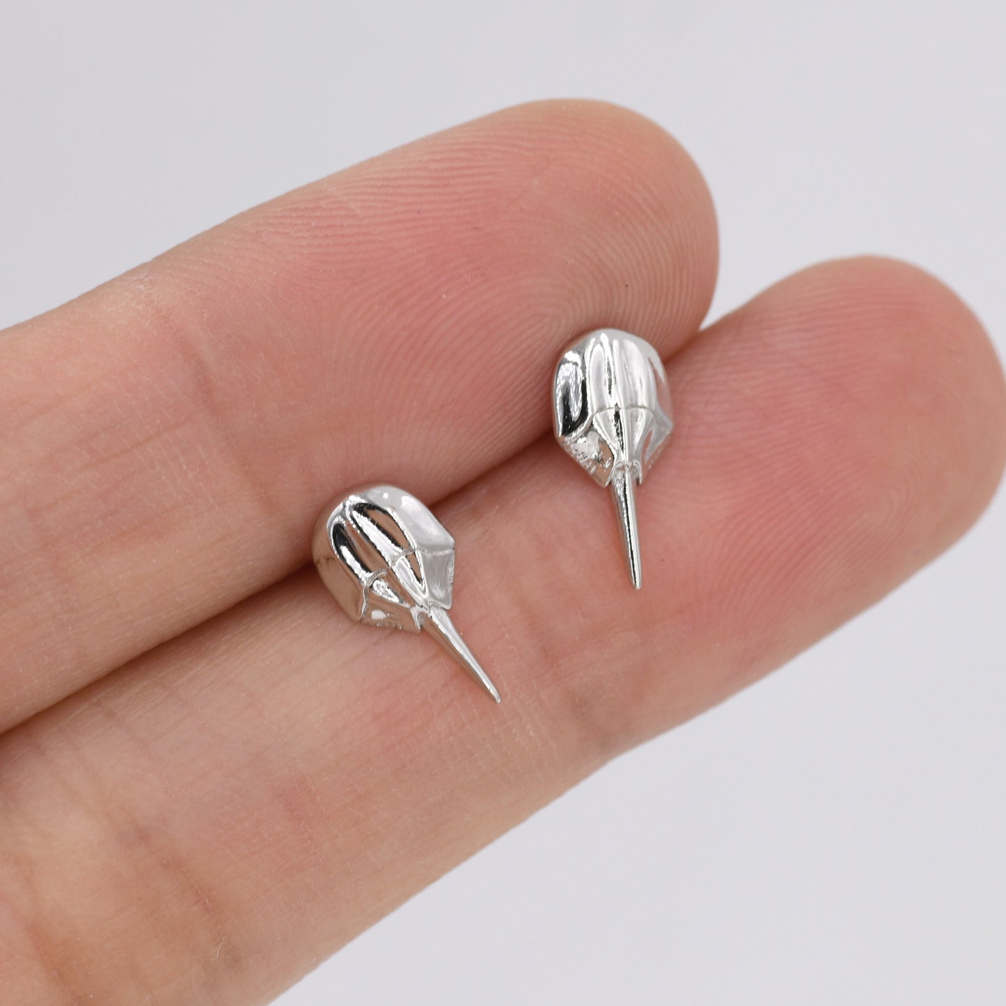 Horseshoe Crab Stud Earrings in Sterling Silver, Silver or Gold, Ocean Animal, Nature Inspired Animal Earrings