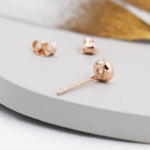 Sterling Silver Tanzanite Blue CZ Stud Earrings, 4mm December Birthstone CZ Earrings, Silver, Gold or Rose Gold, Stacking Earrings