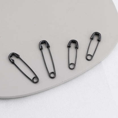 Safety Pin Hoop Earrings in Sterling Silver, Silver, Gold or Black Rhodium, Available in 3 Sizes, Safety Pin Earrings, Silver or Black