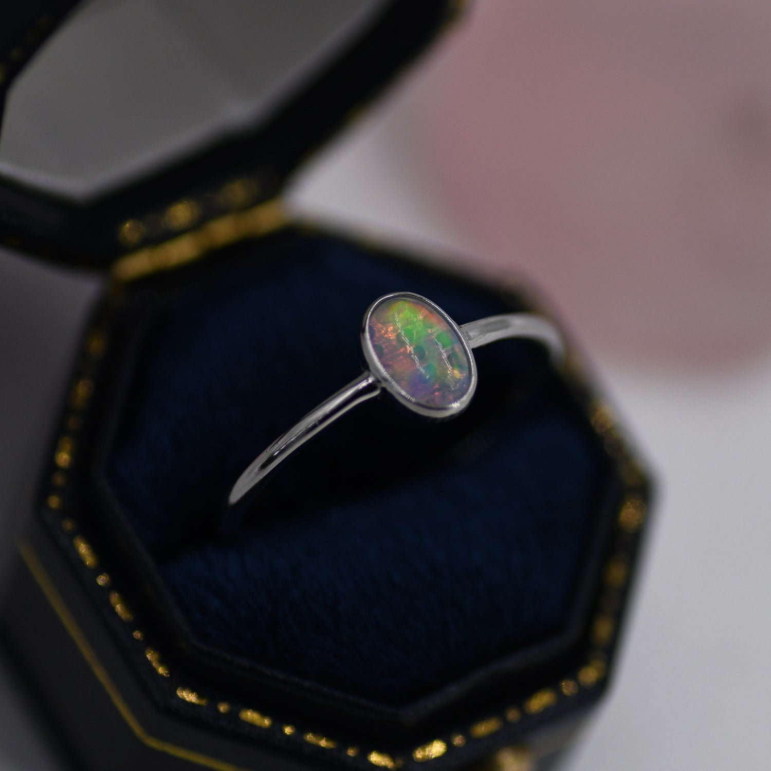 Oval Opal Gemstone Ring