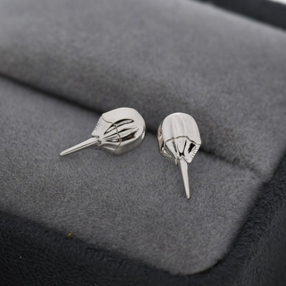 Horseshoe Crab Stud Earrings in Sterling Silver, Silver or Gold, Ocean Animal, Nature Inspired Animal Earrings