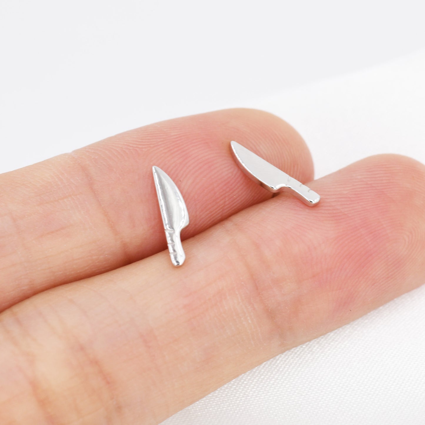 Tiny Knife Stud Earrings in Sterling Silver, Silver or Gold, Dagger Earrings, Fun and Quirky Earrings