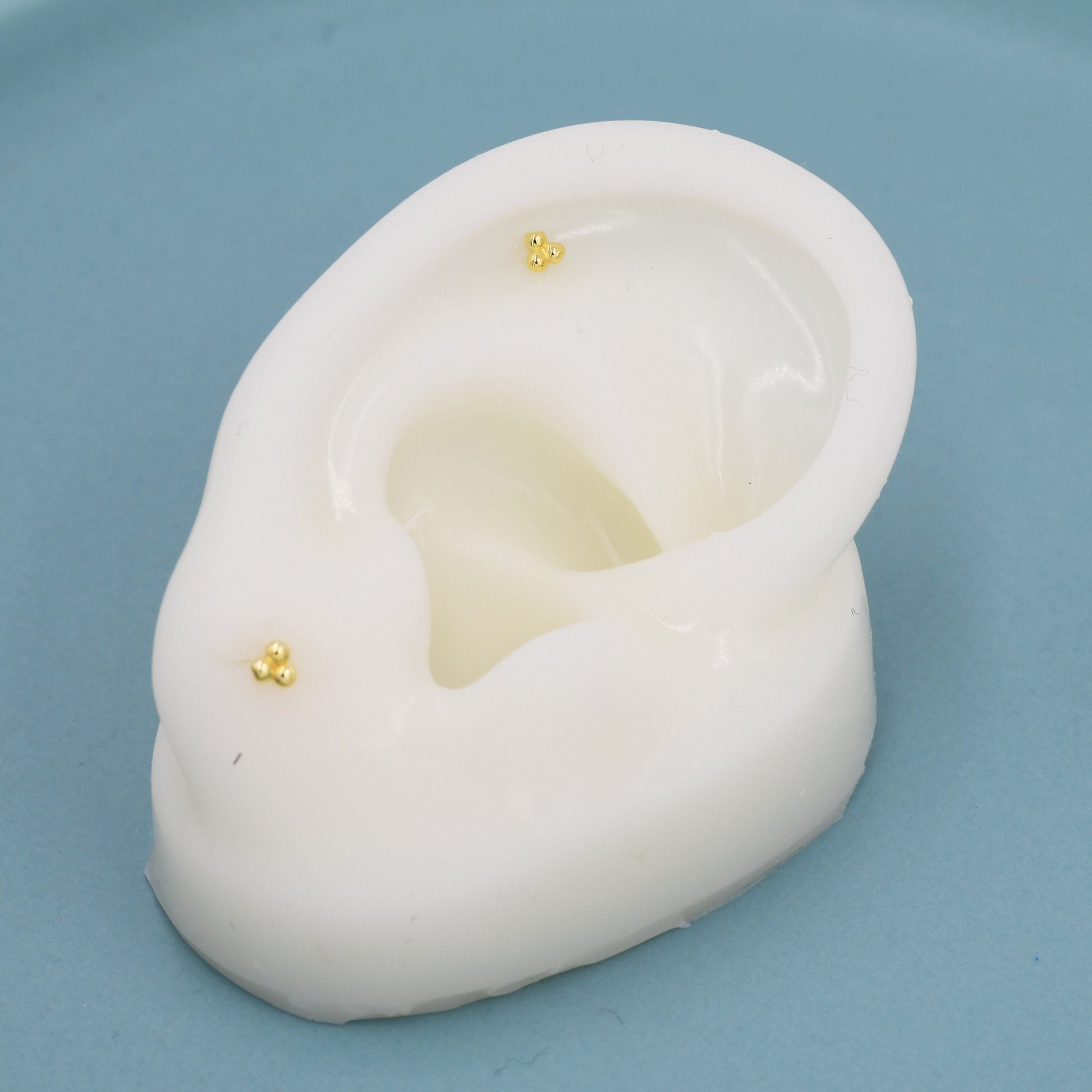 Extra Tiny Three Ball Barbell Earrings in Sterling Silver, Silver or Gold, Screw back Three Dot Earrings, Minimalist Piercing Jewellery