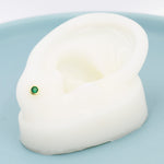 Sterling Silver Tiny Birthstone Stud Earrings, 4mm Birthstone CZ Earrings, Silver, Gold or Rose Gold, Stacking Earrings