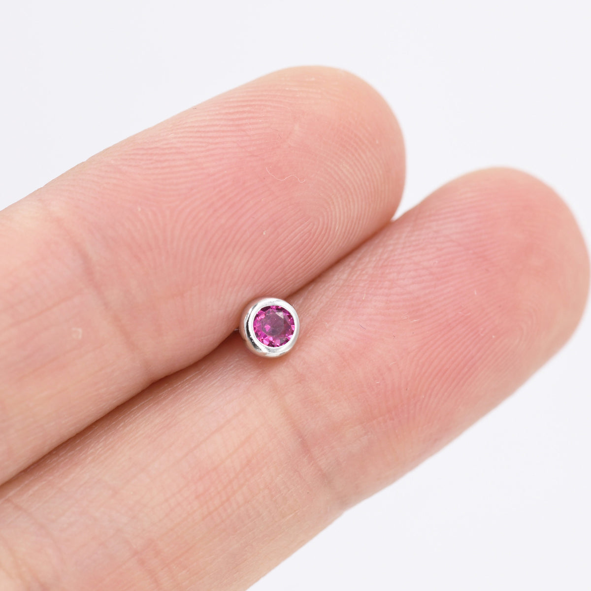 Ruby Red CZ Stud Earrings
