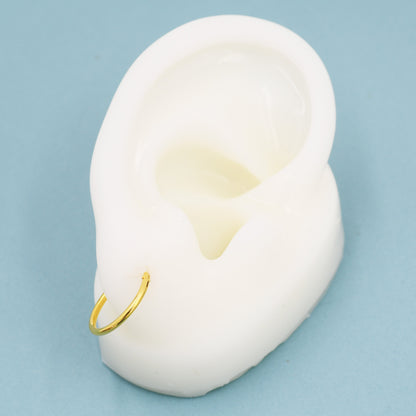 Extra Skinny Infinity Hoops in Sterling Silver, Silver or Gold, 12mm Minimalist Hoops, Solid Silver