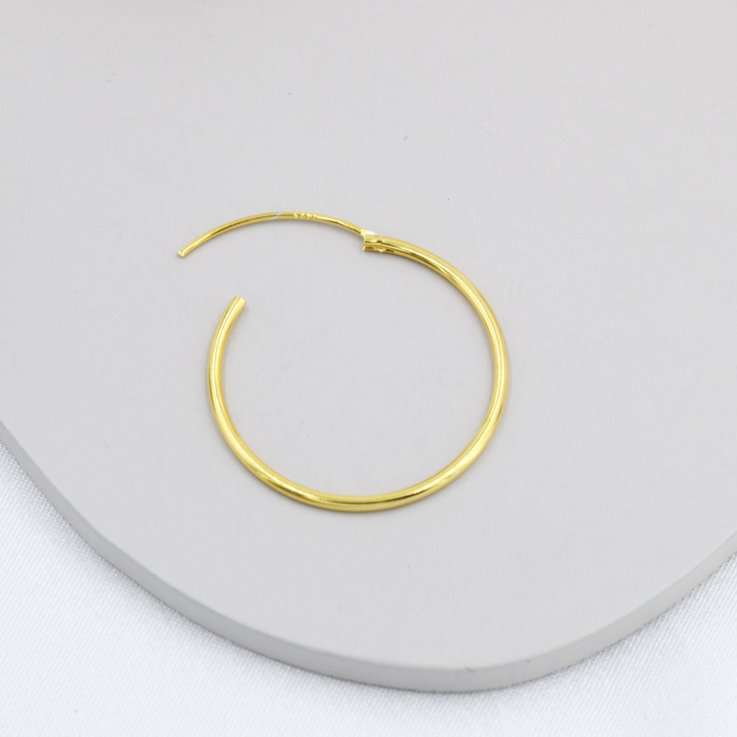 Extra Skinny Large Infinity Hoops in Sterling Silver, Two Sizes to Choose From, Silver or Gold, Minimalist Hoops, Solid Silver