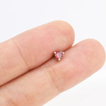 Sterling Silver Garnet Red Stud Earrings, 3mm January Birthstone CZ Earrings, Three Prong, Silver, Gold or Rose Gold, Stacking Earrings