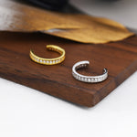 CZ Ear Cuff in Sterling Silver, Silver or Gold, Simple Piercing Free Earrings, Minimalist Ear Cuff, Diamond CZ Ear Cuff