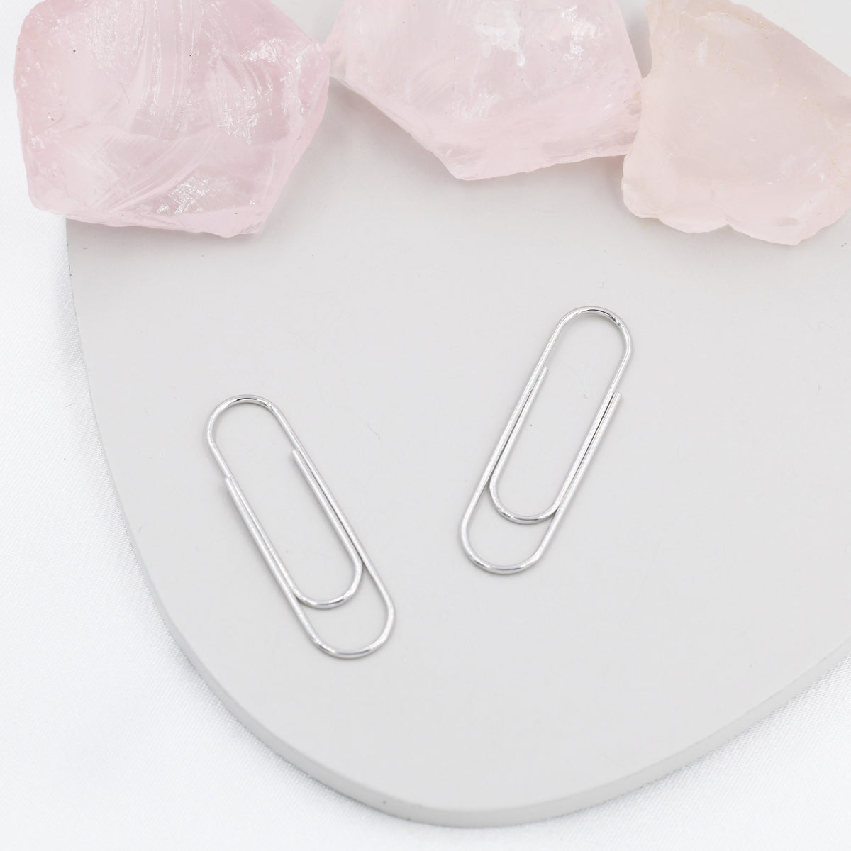 Paperclip Open Hoop Earrings