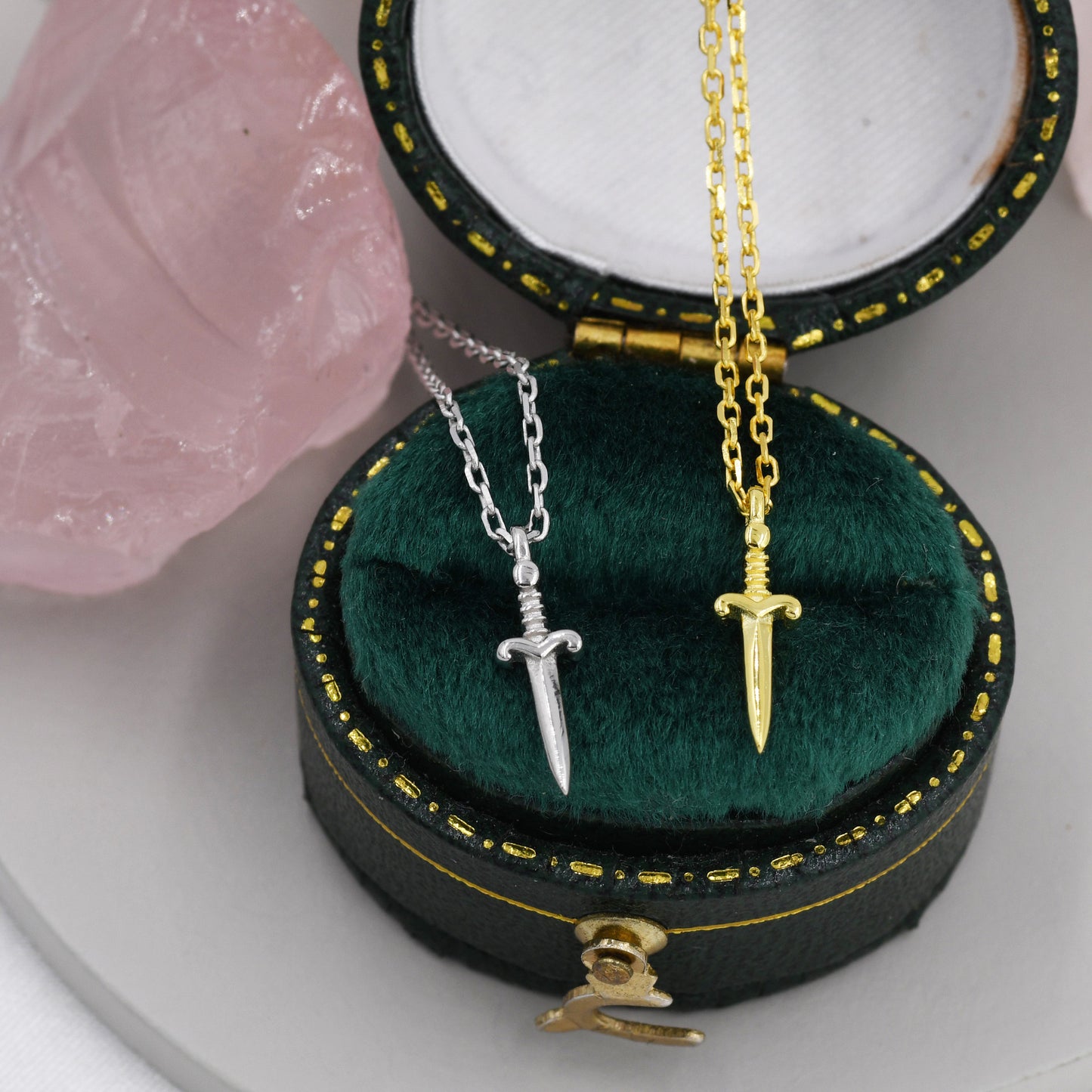 Extra Tiny Sword Pendant Necklace in Sterling Silver, Silver or Gold, Sword Necklace, Extra Small Pendant