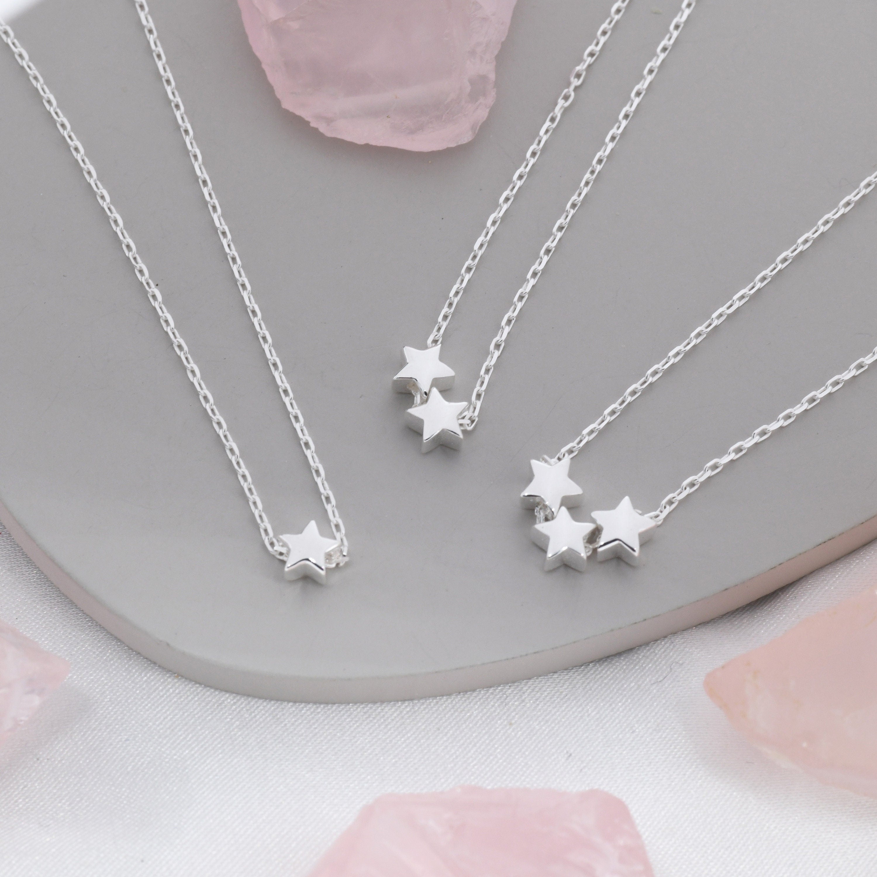 Sterling silver tiny star necklace deals