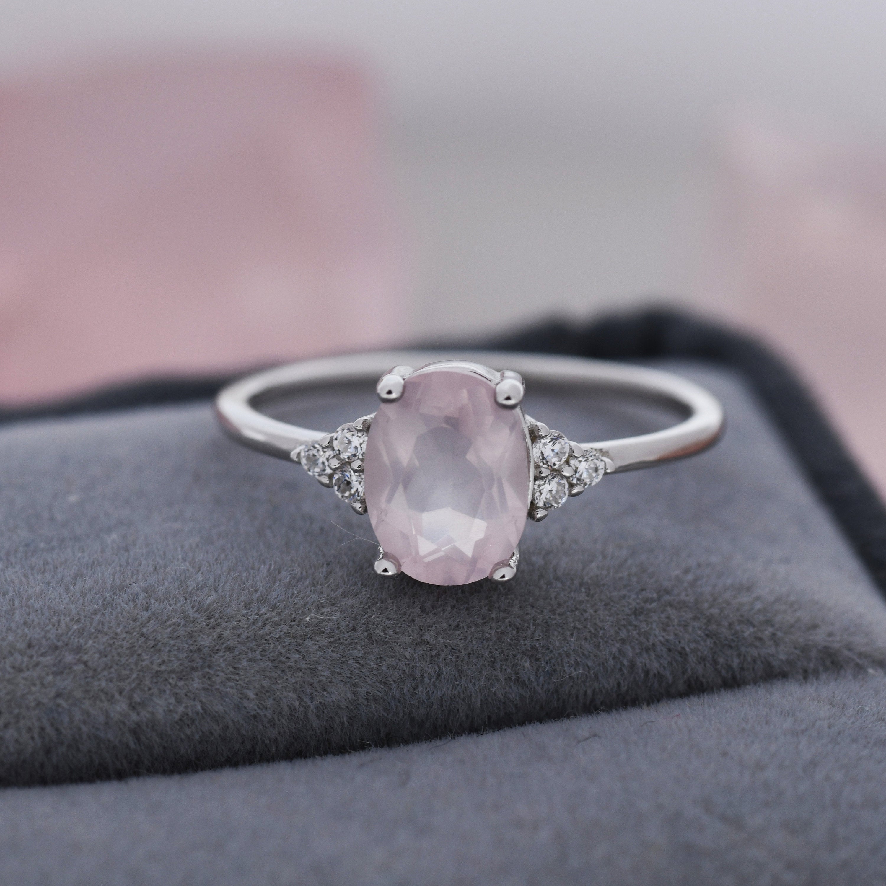 Genuine Quartz outlet and Sterling Silver Ring